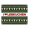 I love Lebkuchen Metallschild mit Weihnachtsmuster Motiv - Weihnachten herz Advent Engel Punkte Sterne