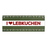 I love Lebkuchen Metallschild mit Weihnachtsmuster Motiv - Weihnachten Herz Engel Punkte Sterne