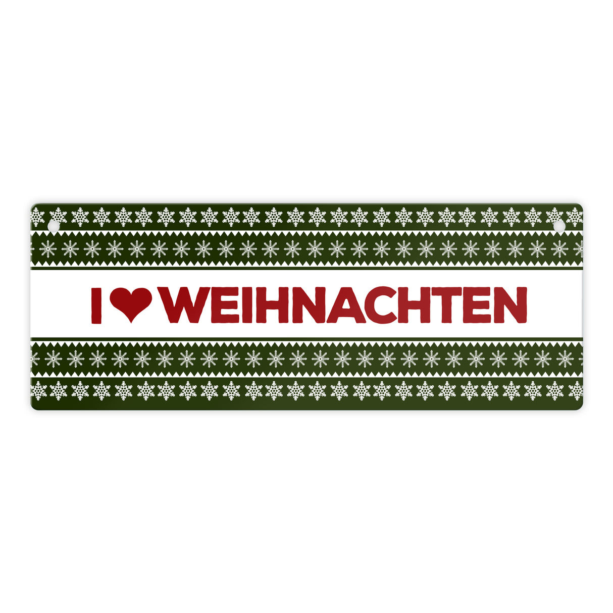 I love Weihnachten Metallschild mit Weihnachtsmuster Motiv - Sterne Advent Stern Herz