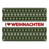 I love Weihnachten Metallschild mit Weihnachtsmuster Motiv - Weihnachten Herz Liebe Stern Schnee