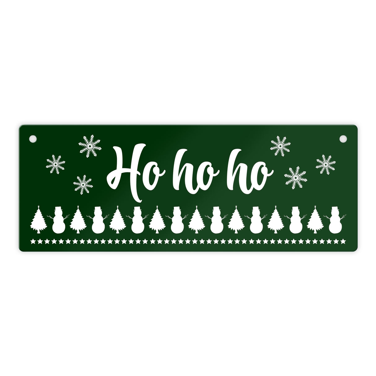 Ho ho ho Metallschild mit Weihnachtsmuster Motiv