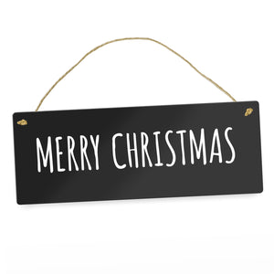 Weihnachten Metallschild -weiß - Advent Winter Weihnachtsmann kalt Simpel Schnee Feier fest Familie Liebe Freunde Deko