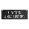 Weihnachten Metallschild -weiß - Advent Winter Weihnachtsmann kalt Simpel Schnee Feier fest Familie Liebe Freunde Deko