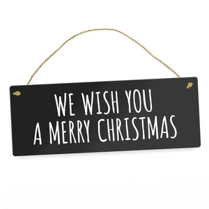 Weihnachten Metallschild -weiß - Advent Winter Weihnachtsmann kalt Simpel Schnee Feier fest Familie Liebe Freunde Deko