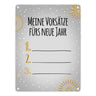 Vorsätze fürs neue Jahr Metallschild zum selber beschriften - Silvester Vorsatz jahr Year happy neu Rutsch