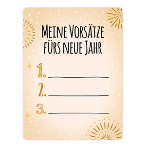 Vorsätze fürs neue Jahr Metallschild zum selber beschriften - Silvester Vorsatz jahr Year happy neu Rutsch