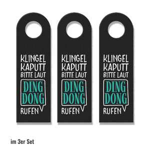 Klingel kaputt, bitte laut Ding Dong rufen Türhänger - Haustüre Zimmertüre Gast Besuch klingel klingeln