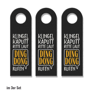 Klingel kaputt, bitte laut Ding Dong rufen Türhänger - Haustüre Zimmertüre Gast Besuch klingel klingeln