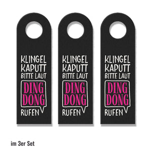 Klingel kaputt, bitte laut Ding Dong rufen Türhänger - Haustüre Zimmertüre Gast Besuch klingel klingeln