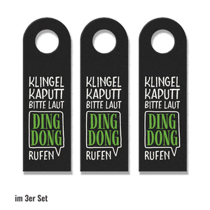 Klingel kaputt, bitte laut Ding Dong rufen Türhänger - Haustüre Zimmertüre Gast Besuch klingel klingeln