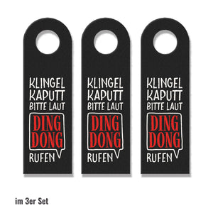 Klingel kaputt, bitte laut Ding Dong rufen Türhänger - Haustüre Zimmertüre Gast Besuch klingel klingeln