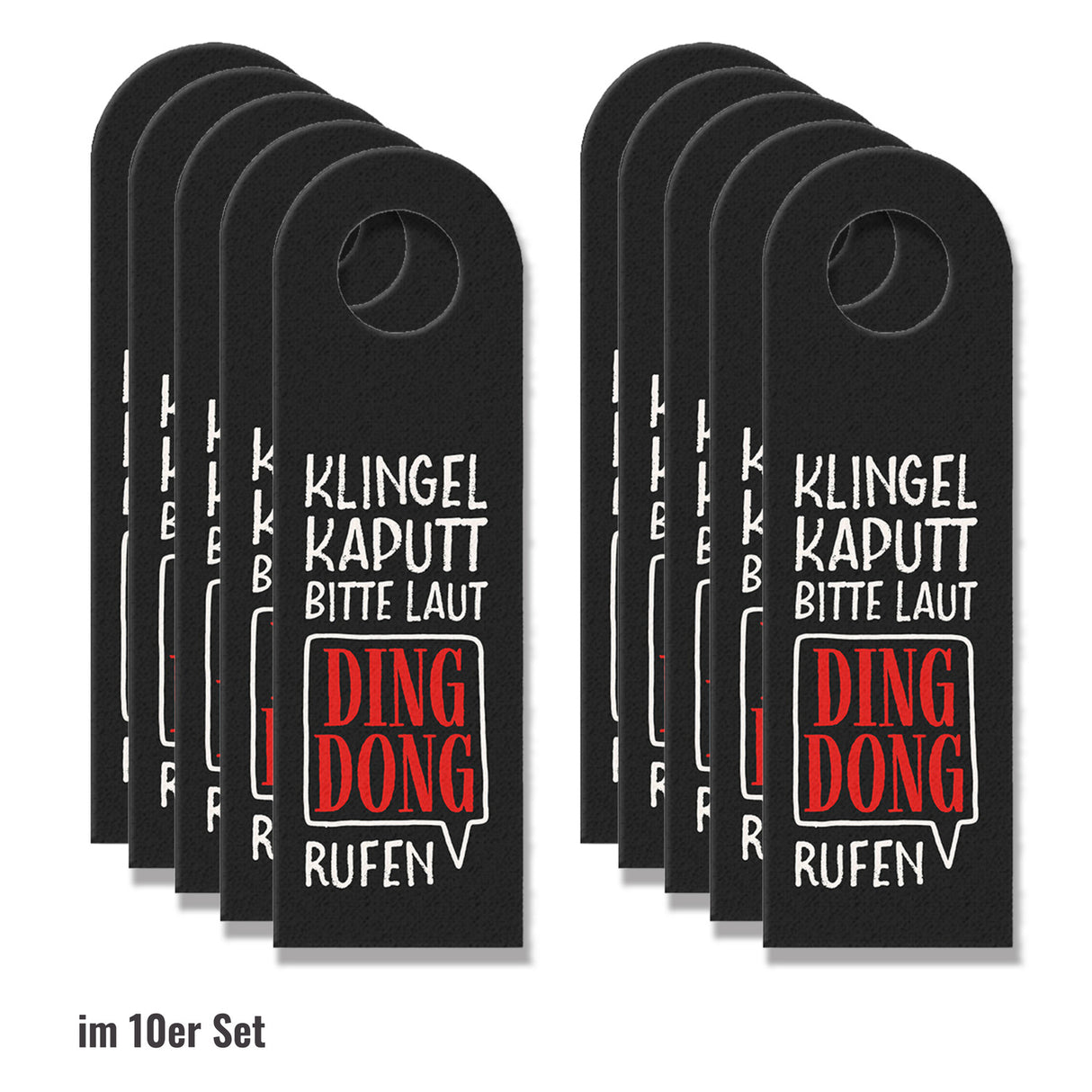 Klingel kaputt, bitte laut Ding Dong rufen Türhänger - Haustüre Zimmertüre Gast Besuch klingel klingeln