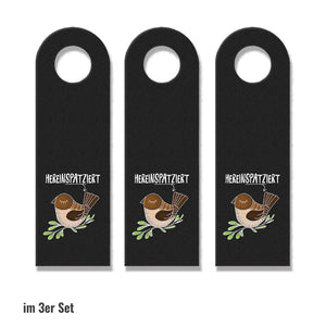Hereinspatziert Türhänger mit Vogel Motiv