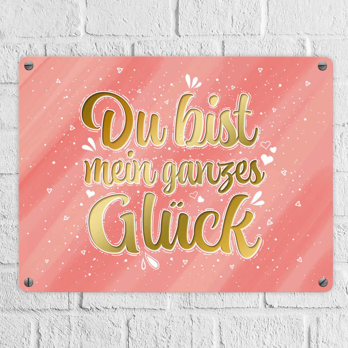 Liebes Spruch Metallschild - Valentinstag Liebe Glück Pärchen Herz Frau Mann Paar Ehe