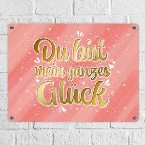 Liebes Spruch Metallschild - Valentinstag Liebe Glück Pärchen Herz Frau Mann Paar Ehe
