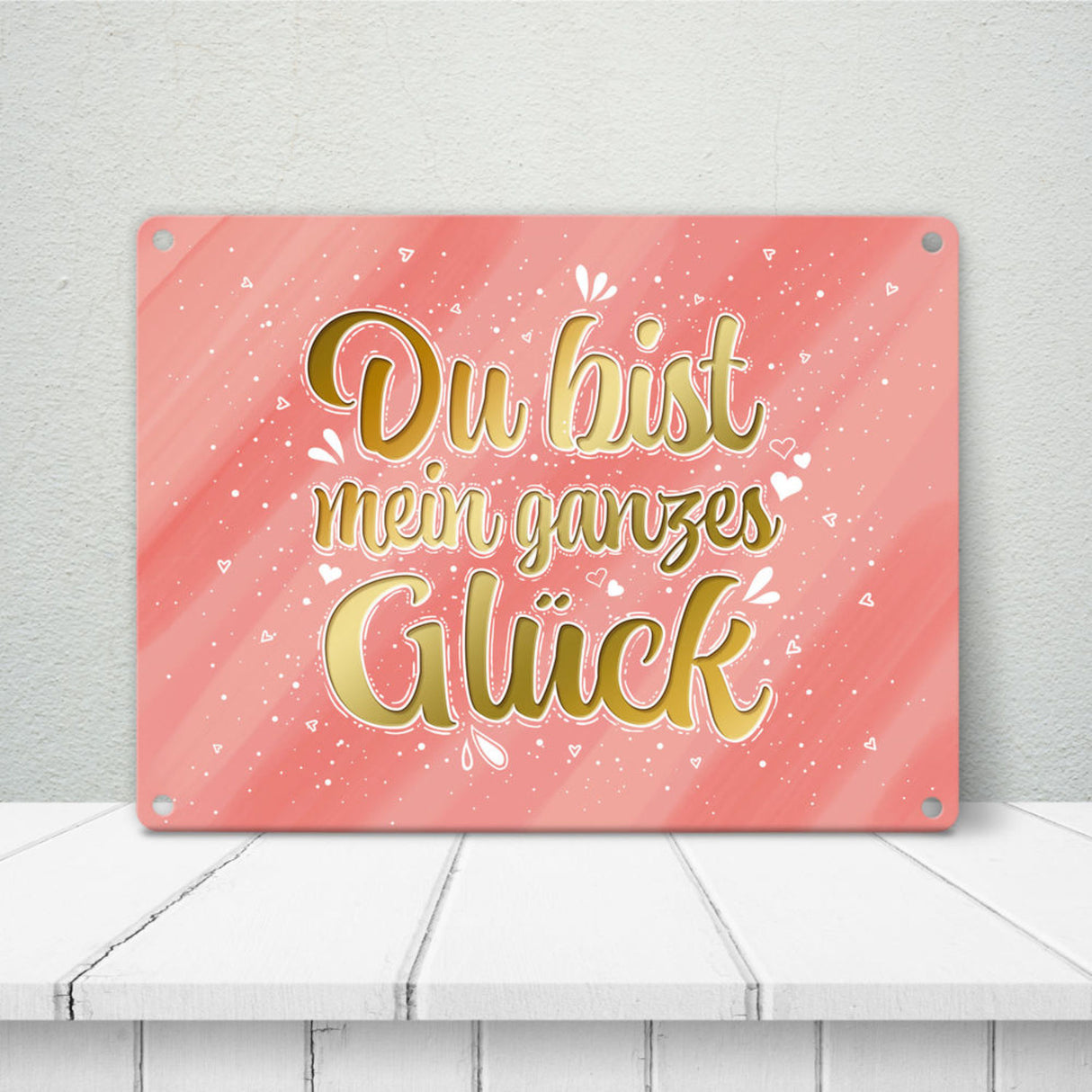 Liebes Spruch Metallschild - Valentinstag Liebe Glück Pärchen Herz Frau Mann Paar Ehe