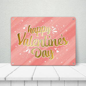 Liebes Spruch Metallschild - Valentinstag Liebe Glück Pärchen Herz Frau Mann Paar Ehe
