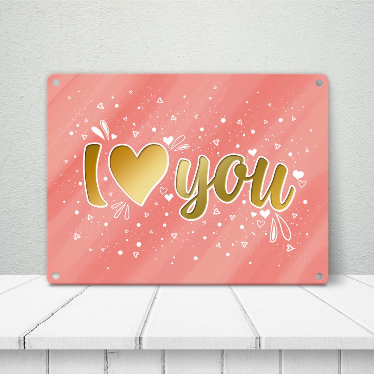 Liebes Spruch Metallschild - Valentinstag Liebe Glück Pärchen Herz Frau Mann Paar Ehe