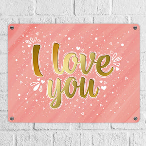 Liebes Spruch Metallschild - Valentinstag Liebe Glück Pärchen Herz Frau Mann Paar Ehe