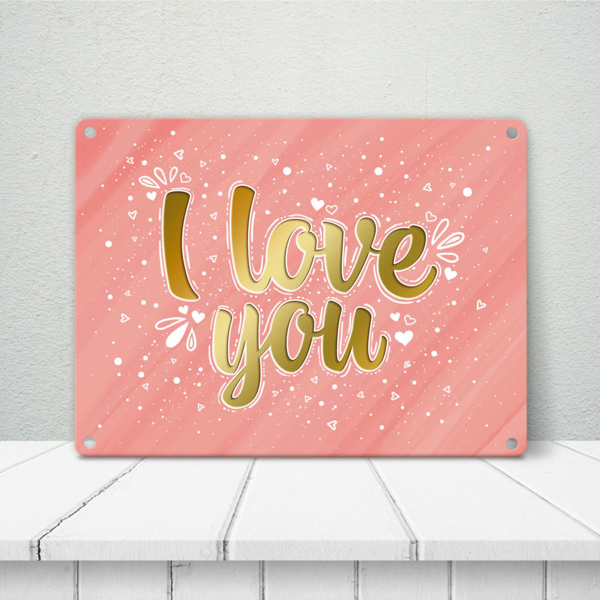Liebes Spruch Metallschild - Valentinstag Liebe Glück Pärchen Herz Frau Mann Paar Ehe