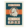 Sternzeichen Keinbock Metallschild- Horoskop Sterne Astrologie Jahr Stern
