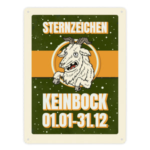 Sternzeichen Keinbock Metallschild- Horoskop Sterne Astrologie Jahr Stern