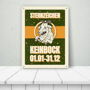 Sternzeichen Keinbock Metallschild- Horoskop Sterne Astrologie Jahr Stern