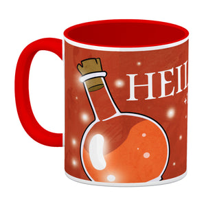 Kaffeebecher mit Heiltrank Motiv für alle Nerds und Geeks