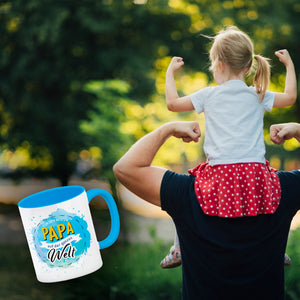 Für den besten Papa Kaffeebecher mit Wasserfarben Motv