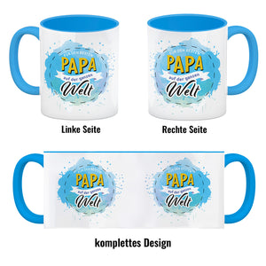 Für den besten Papa Kaffeebecher mit Wasserfarben Motv