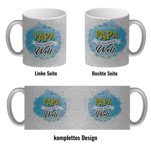 Für den besten Papa Kaffeebecher mit Wasserfarben Motv