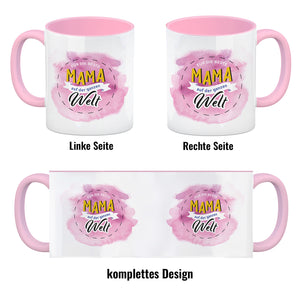 Für die beste Mama Kaffeebecher mit Wasserfarbenmotiv
