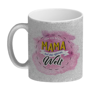 Für die beste Mama Kaffeebecher mit Wasserfarbenmotiv