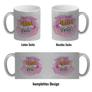 Für die beste Mama Kaffeebecher mit Wasserfarbenmotiv