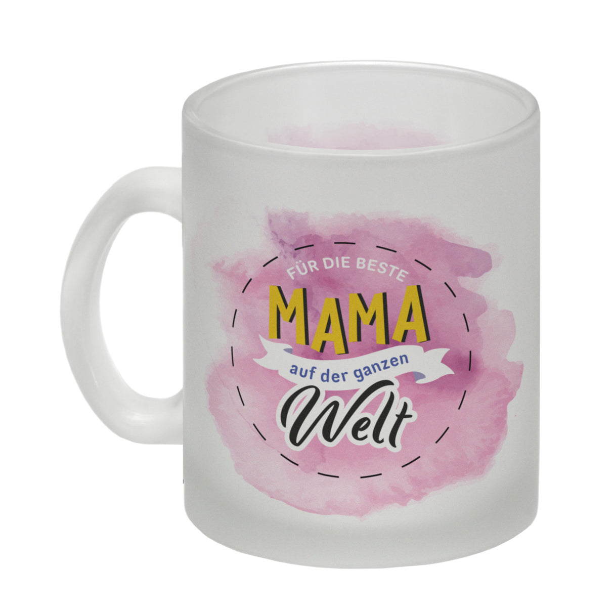 Für die beste Mama Kaffeebecher mit Wasserfarbenmotiv