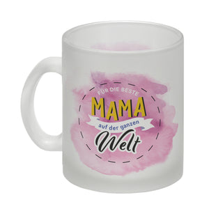 Für die beste Mama Kaffeebecher mit Wasserfarbenmotiv