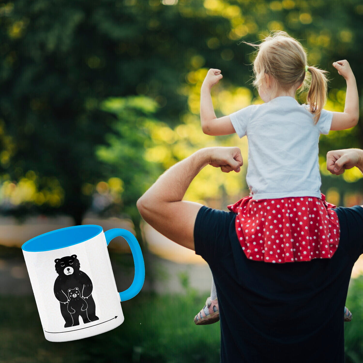Papa Bär Kaffebecher mit süßem Bärenmotiv Kaffeebecher