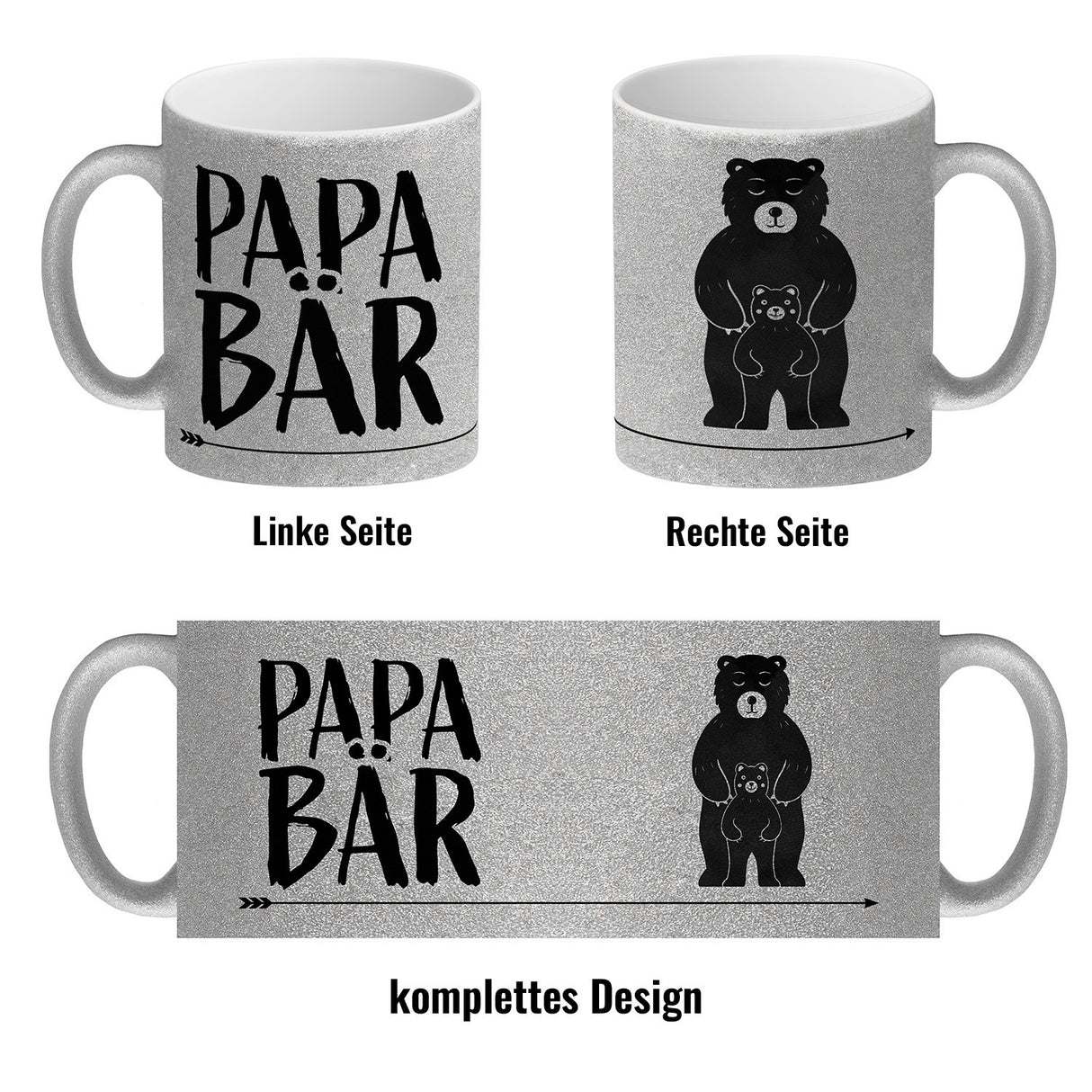 Papa Bär Kaffebecher mit süßem Bärenmotiv Kaffeebecher