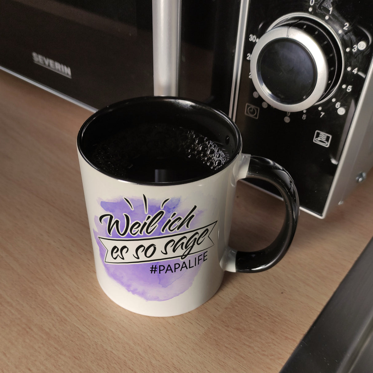 Papalife, Weil ich es sage Kaffeebecher mit Wasserfarbenmotiv