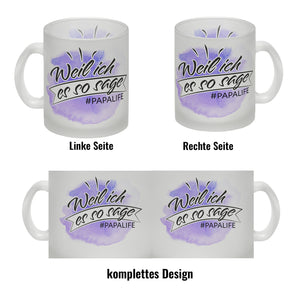 Papalife, Weil ich es sage Kaffeebecher mit Wasserfarbenmotiv