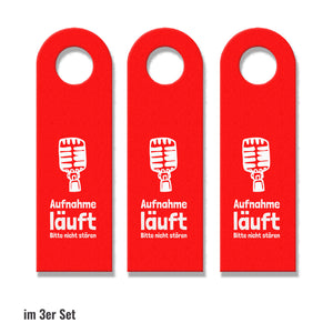 Aufnahme läuft - Aufnahme fertig Türhänger