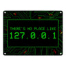 Localhost Metallschild mit IP Adresse 127.0.0.1