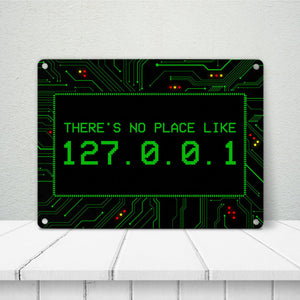 Localhost Metallschild mit IP Adresse 127.0.0.1