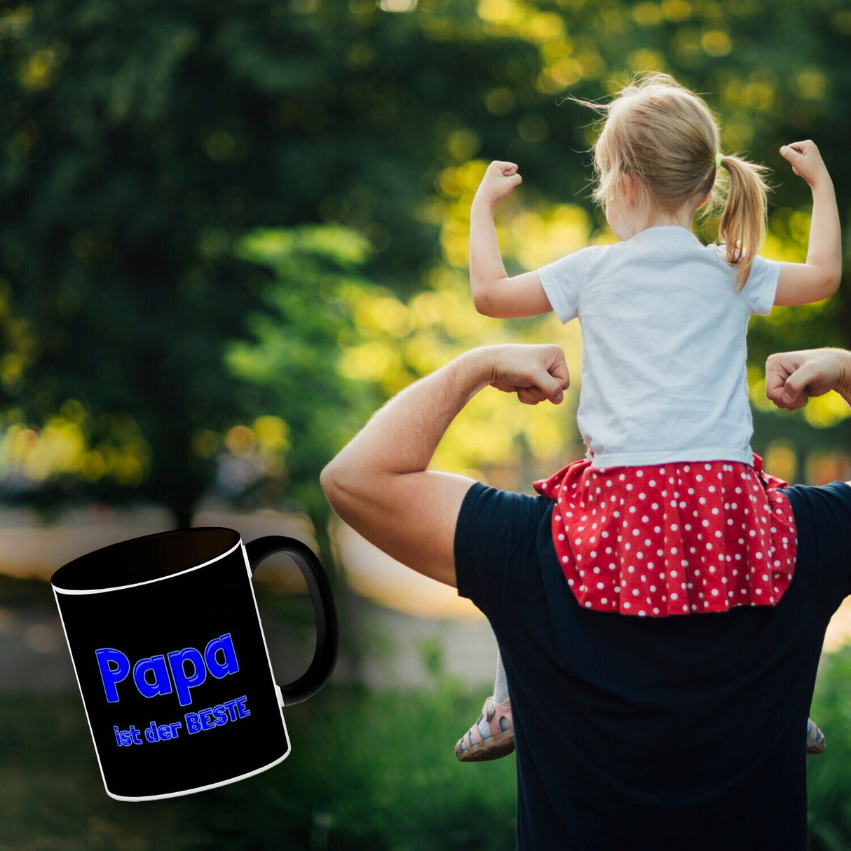 Papa ist der Beste Kaffeebecher und Blau