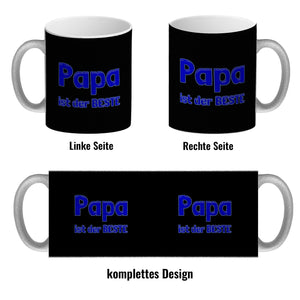 Papa ist der Beste Kaffeebecher und Blau