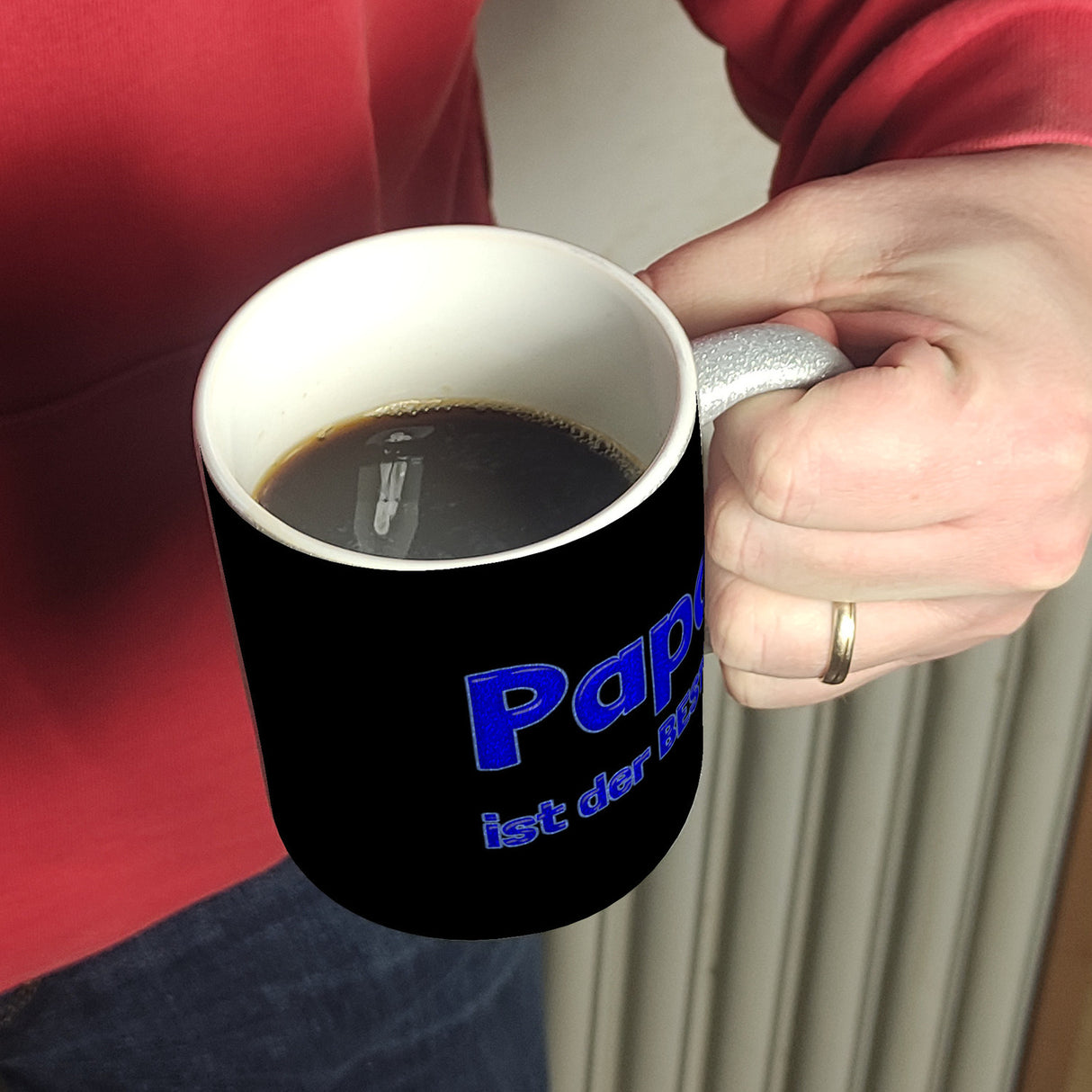Papa ist der Beste Kaffeebecher und Blau