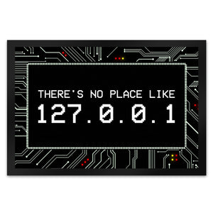 There's no place like 127.0.0.1 Localhost Fußmatte mit IP Adresse