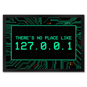 There's no place like 127.0.0.1 Localhost Fußmatte mit IP Adresse