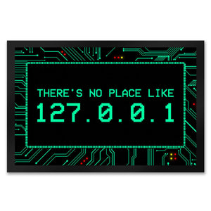 There's no place like 127.0.0.1 Localhost Fußmatte mit IP Adresse
