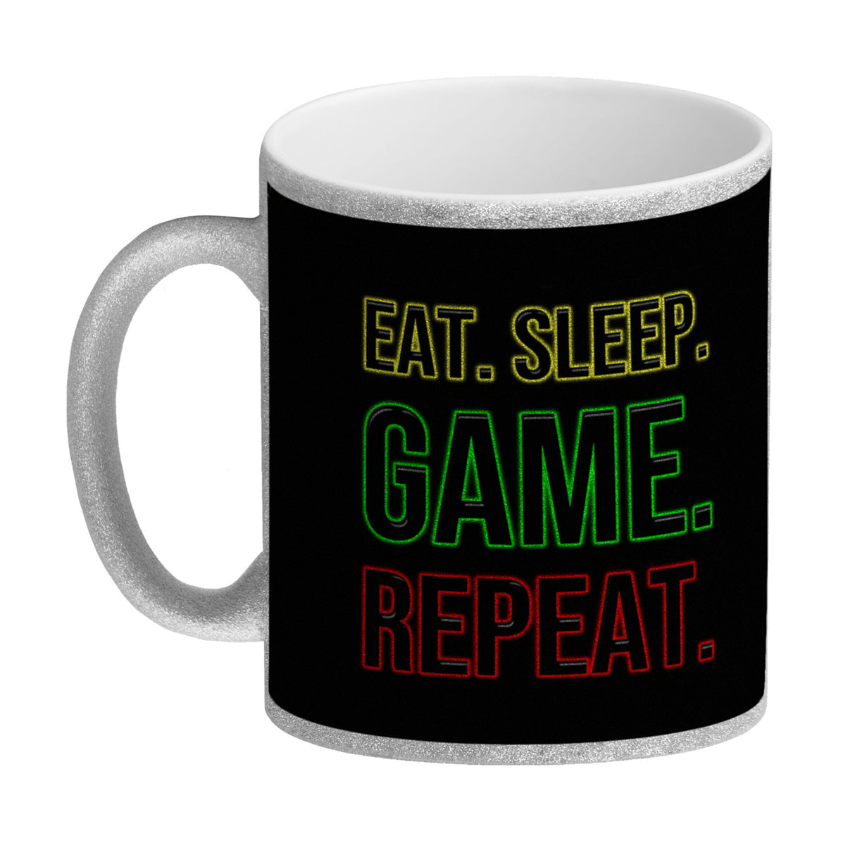 Kaffeebecher Eat. Sleep. Game. Repeat. Zocker Tasse für Gamer